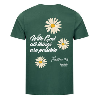 With God Flower Shirt BackPrint