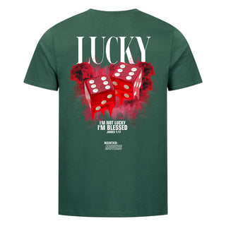 Lucky Streetwear Shirt Backprint Detailansicht, Mountain Movers christliche Streetwear