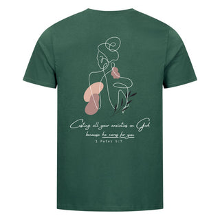 He cares for you Detailansicht, Mountain Movers christliche Streetwear