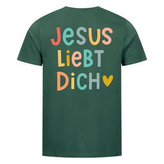 Jesus liebt dich - Cute Shirt Backprint Detailansicht, Mountain Movers christliche Streetwear