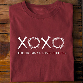 xoxo the original love letters Shirt Detailansicht, Mountain Movers christliche Streetwear
