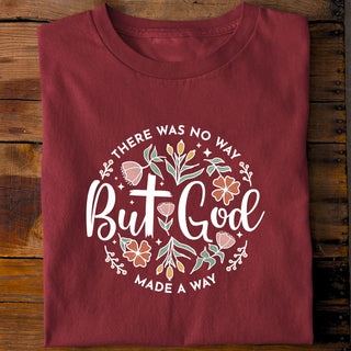 But God floral Shirt Detailansicht, Mountain Movers christliche Streetwear