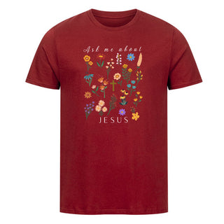 Ask me about Jesus - Little Flowers Shirt