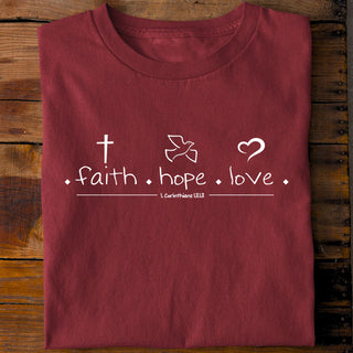 Geloof hoop liefde T-shirt