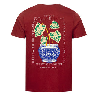 to Him be glory forever Shirt Backprint Detailansicht, Mountain Movers christliche Streetwear