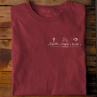 Geloof hoop liefde T-shirt