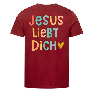 Jesus liebt dich - Cute Shirt Backprint Detailansicht, Mountain Movers christliche Streetwear