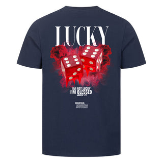 Lucky Streetwear Shirt Backprint Detailansicht, Mountain Movers christliche Streetwear