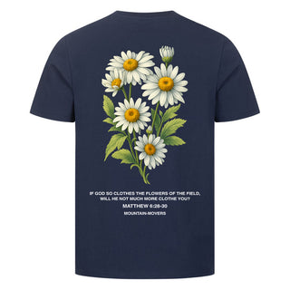 Trust in God's Provision flower Shirt Backprint Detailansicht, Mountain Movers christliche Streetwear