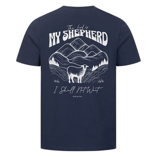 The Lord is My Shepherd Shirt Backprint Detailansicht, Mountain Movers christliche Streetwear