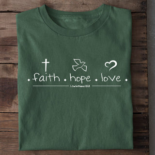 Geloof hoop liefde T-shirt