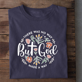 But God floral Shirt Detailansicht, Mountain Movers christliche Streetwear