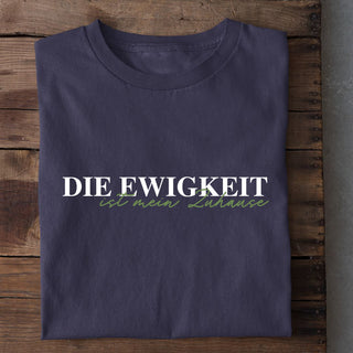 Die Ewigkeit ist mein Zuhause Shirt Detailansicht, Mountain Movers christliche Streetwear