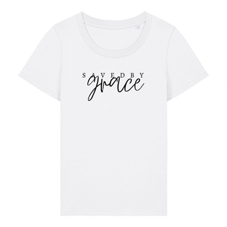 Saved by grace Frauen T-Shirt