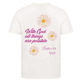 With God Flower Shirt BackPrint