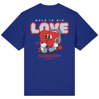 Walk in his Love Premium Oversized Shirt BackPrint