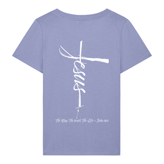 Jesus Cross Frauen T-Shirt BackPrint