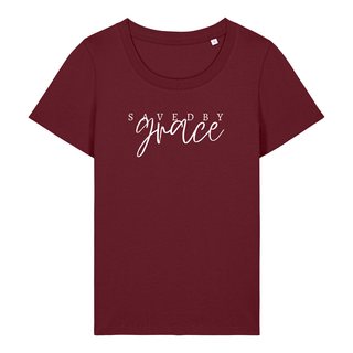 Saved by grace Frauen T-Shirt