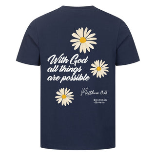 With God Flower Shirt BackPrint