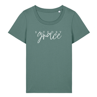 Saved by grace Frauen T-Shirt