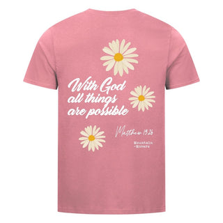 With God Flower Shirt BackPrint