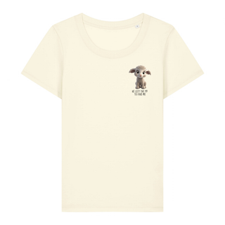 LEFT THE 99 SHEEP FRAUEN T-SHIRT Detailansicht, Mountain Movers christliche Streetwear