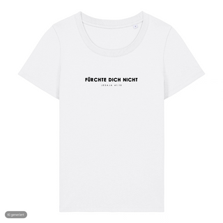 Jesaja 41:10 Frauenshirt deutsch, Weiß, Vorderseite