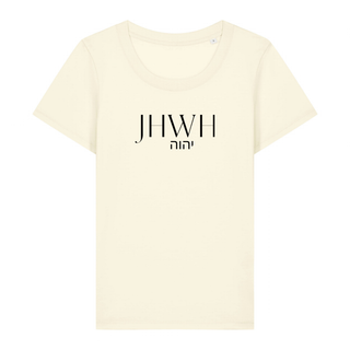 JHWH FRAUEN T-SHIRT Detailansicht, Mountain Movers christliche Streetwear