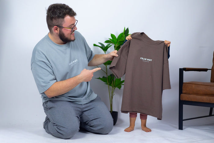Fear Not Typo Heavy Oversized Shirt Backprint