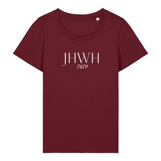 JHWH FRAUEN T-SHIRT Detailansicht, Mountain Movers christliche Streetwear