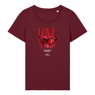 Love Streetwear FRONT Frauen T-Shirt Detailansicht, Mountain Movers christliche Streetwear