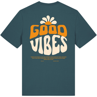 Good Vibes Flower Premium Unisex Shirt BackPrint