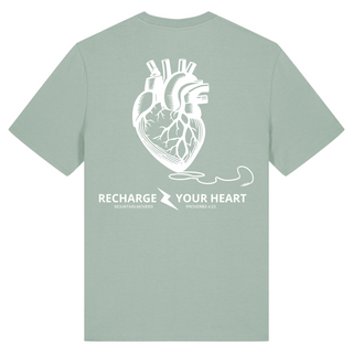 Recharge your Heart Premium Unisex Shirt BackPrint