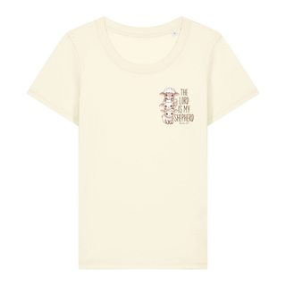 The Lord is my Shepherd cute Frauen Shirt Detailansicht, Mountain Movers christliche Streetwear