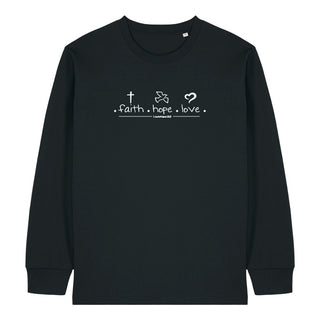 Faith Hope Love minimalistisch Longsleeve