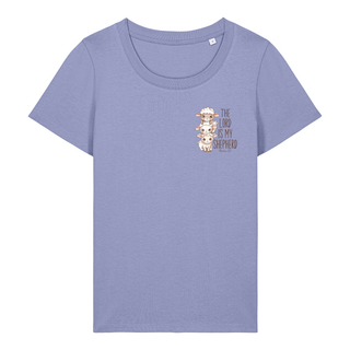 The Lord is my Shepherd cute Frauen Shirt Detailansicht, Mountain Movers christliche Streetwear