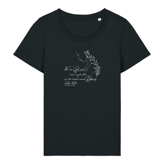 NUR BEI GOTT FRAUEN T-SHIRT Variante, Mountain Movers christliches Design