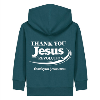 Thank you Jesus Kinderhoodie kleiner Front- & Backprint