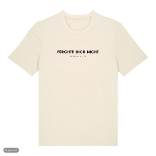 Fürchte dich nicht Typo T-Shirt, Beige, Vorderseite