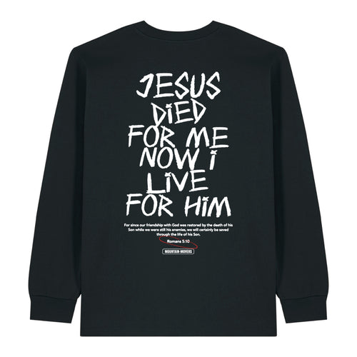 Jesus Died for Me Longsleeve Rugprint