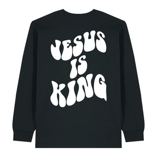 Jesus is king Schrift Longsleeve BackPrint