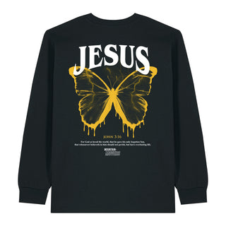 Jesus Butterfly Longsleeve BackPrint