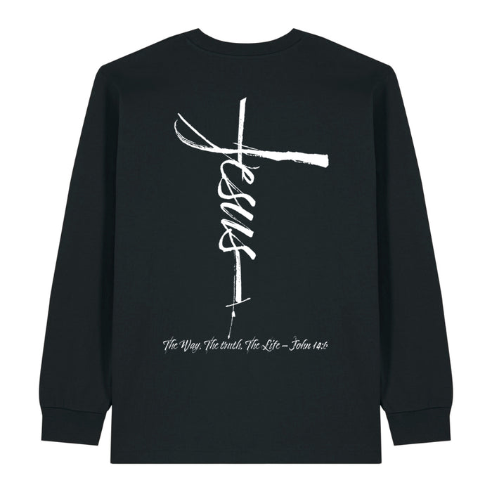 Jesus Kruis Longsleeve Rugprint