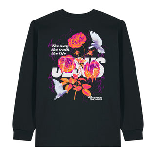 Jesus Flower Longsleeve BackPrint