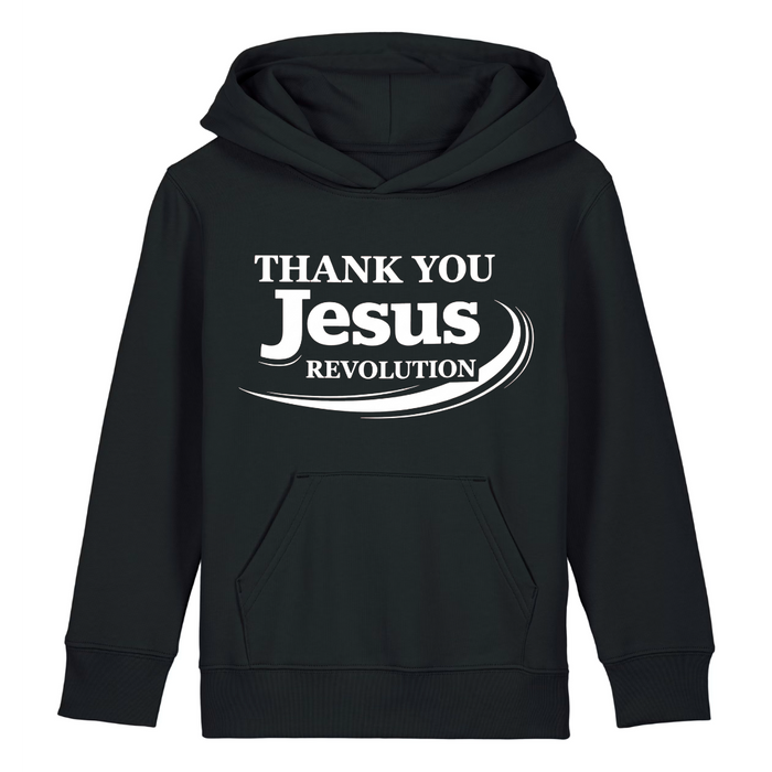 Thank you Jesus Kinderhoodie großer Front- & Backprint
