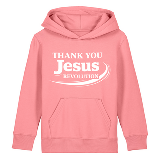 Thank you Jesus Kinderhoodie großer Front- & Backprint