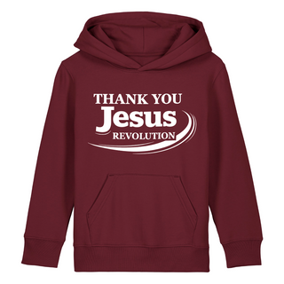 Thank you Jesus Kinderhoodie großer Front- & Backprint