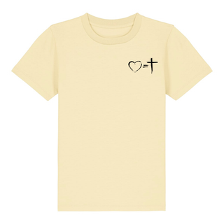 Love = Cross Kinder T-Shirt Variante, Mountain Movers christliches Design