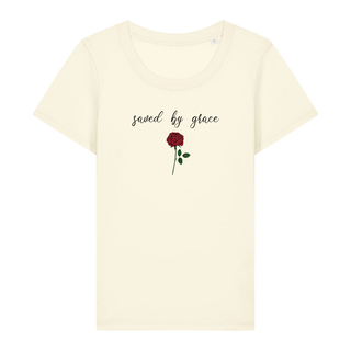 Saved by grace Rose Frauen T-Shirt