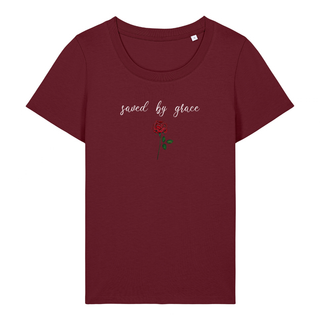 Saved by grace Rose Frauen T-Shirt